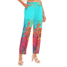 Load image into Gallery viewer, All-Over Print Women&#39;s Loose Straight-leg Pants summer vibes print
