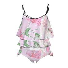 Load image into Gallery viewer, Amelia Rose print 101 Kid&#39;s Swimsuit pink flowers
