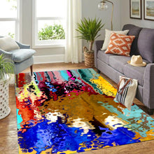 Load image into Gallery viewer, Multicolored abstract print Foldable Rectangular Floor Mat
