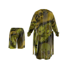 Load image into Gallery viewer, Drummer/skull print All-Over Print Man&#39;s Long Kimono Pajamas Suit
