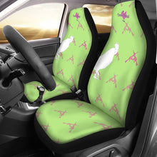 Load image into Gallery viewer, #514 cocknload Universal Car Seat Cover With Thickened Back in lime green with rooster in gun print
