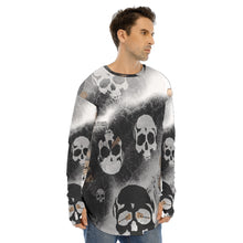 Load image into Gallery viewer, Blk/ guitarist/skull print All-Over Print Men&#39;s Long Sleeve T-shirt
