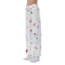 Load image into Gallery viewer, Nurse Print Women&#39;s High-waisted Straight-leg Trousers
