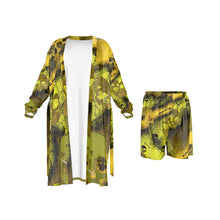 Load image into Gallery viewer, Drummer/skull print All-Over Print Man&#39;s Long Kimono Pajamas Suit
