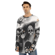 Load image into Gallery viewer, Blk/ guitarist/skull print All-Over Print Men&#39;s Long Sleeve T-shirt

