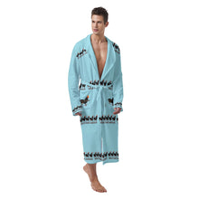 Load image into Gallery viewer, #500 cocknload All-Over Print Men&#39;s Heavy Fleece Robe
