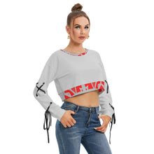 Load image into Gallery viewer, #175 LDCC Women&#39;s Long Sleeve Cropped Sweatshirt With Lace up

