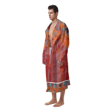 Load image into Gallery viewer, Gun/orange  Print Men&#39;s Robe
