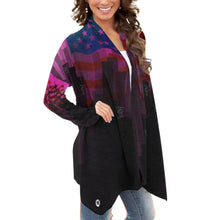 Load image into Gallery viewer, america theme Print Women&#39;s Cardigan With Long Sleeve
