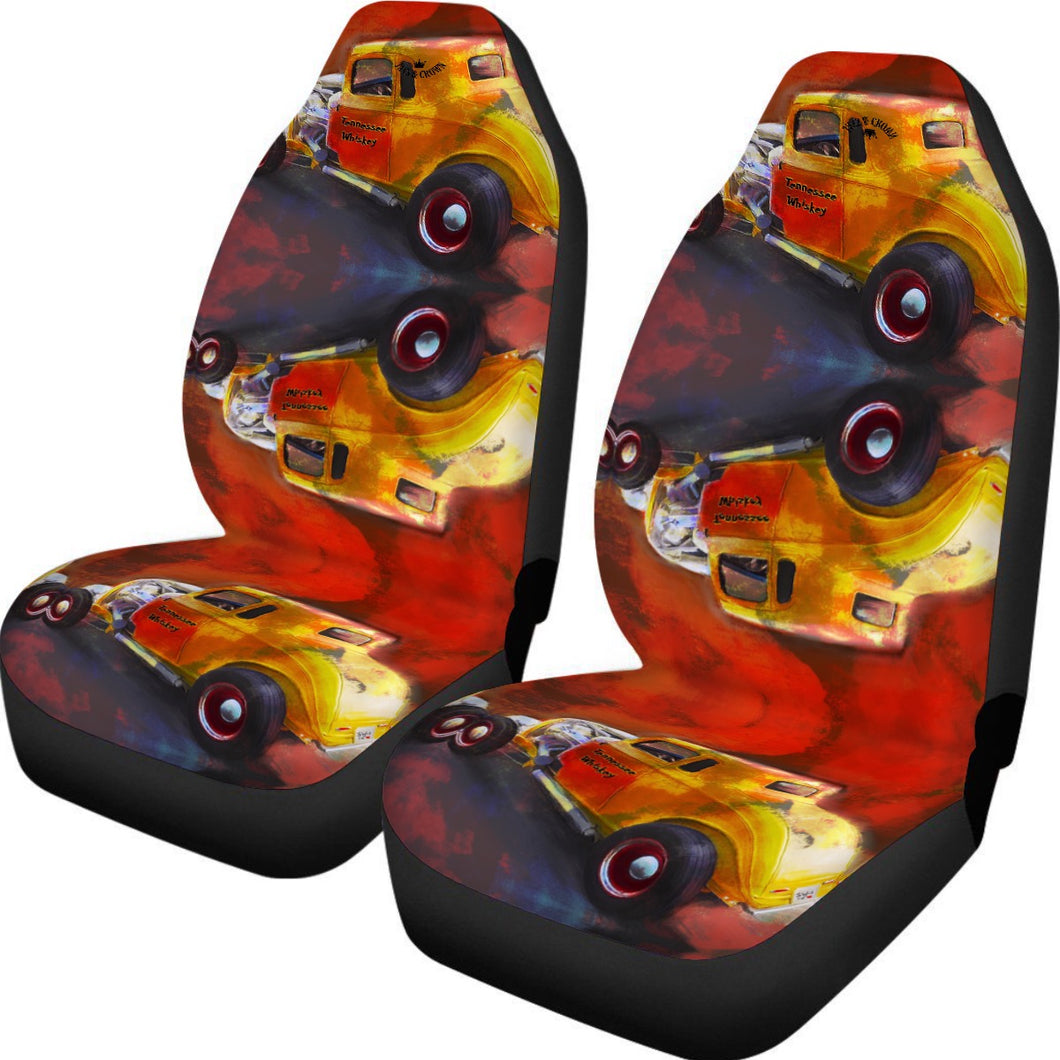 #181 JAXS N CROWN Universal Car Seat Cover With Thickened Back hot rod print