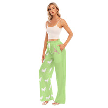 Load image into Gallery viewer, #514 cocknload All-Over Print Women&#39;s Waist Fungus Edge Wide-leg Pants
