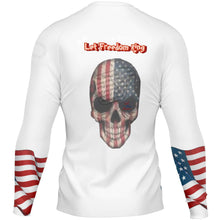 Load image into Gallery viewer, America/skull Theme rash guard shirt
