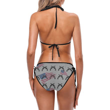 Load image into Gallery viewer, American Theme print Custom Bikini Swimsuit
