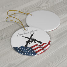 Load image into Gallery viewer, American Theme print Round Ceramic Ornaments
