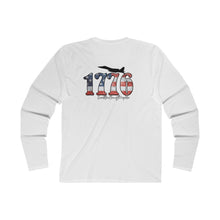 Load image into Gallery viewer, American Theme print 1776 Men&#39;s Long Sleeve Crew Tee
