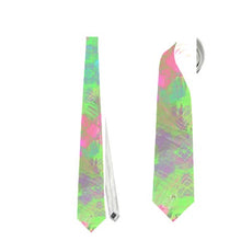 Load image into Gallery viewer, Abstract gr/pi/pur print Necktie (Two Side)
