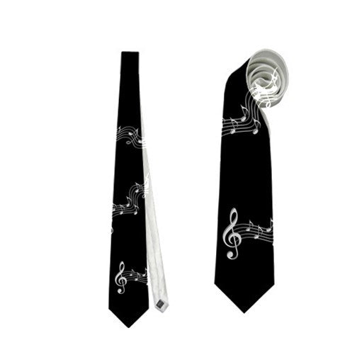 Music note print Necktie (Two Side)