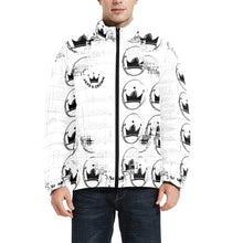 Load image into Gallery viewer, Jaxs n crown print Men&#39;s Stand Collar Padded Jacket (Model H41)
