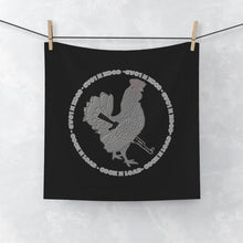 Load image into Gallery viewer, Cock n load Face Towel black, and silver logo
