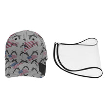 Load image into Gallery viewer, American Theme print Dad Cap (Detachable Face Shield)
