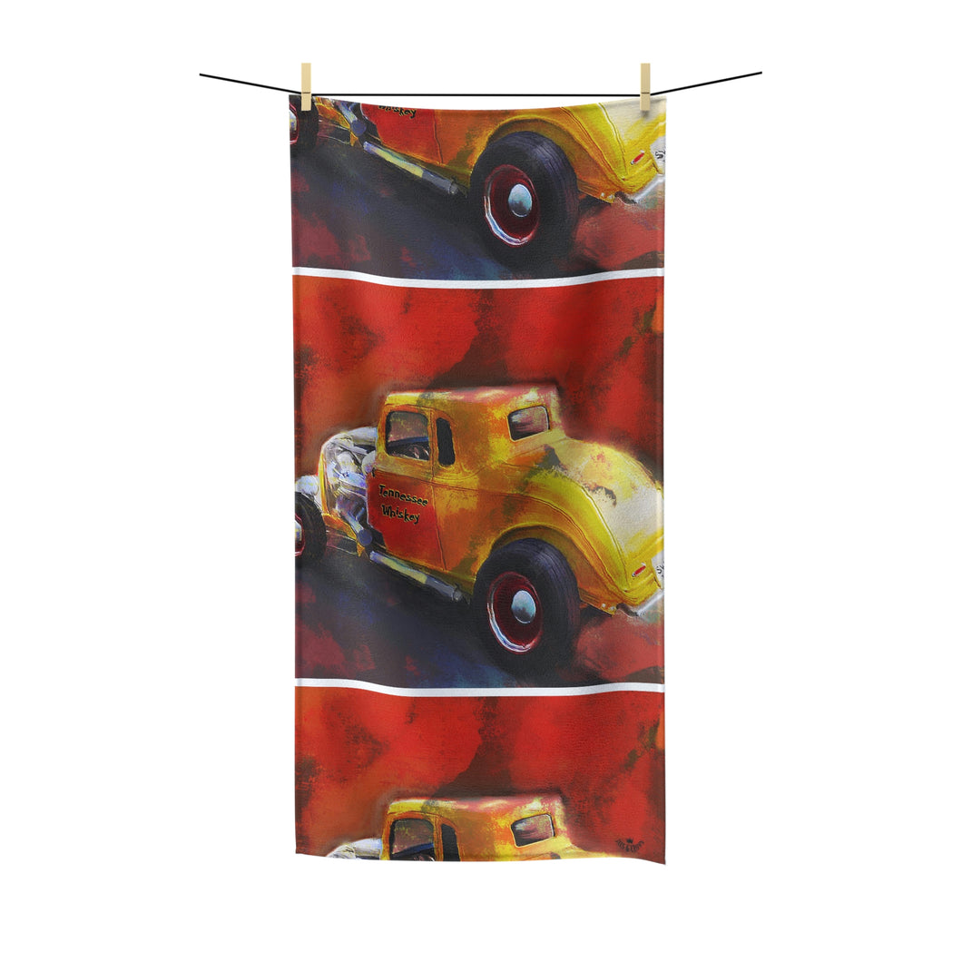 #182 JAXS N CROWN Polycotton Towel hot rod print