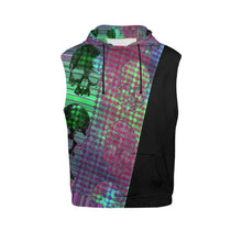 Load image into Gallery viewer, skull print All Over Print Sleeveless Hoodie for Men
