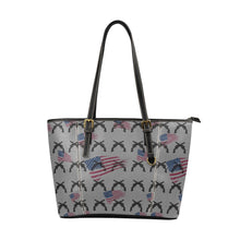 Load image into Gallery viewer, American Theme print Leather Tote Bag/Large (Model 1640)
