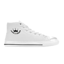 Load image into Gallery viewer, JAXS &amp; crown print Men’s Classic High Top Canvas Shoes (Model 017)
