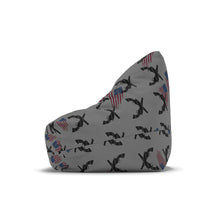 Load image into Gallery viewer, American theme grey Bean Bag Chair Cover
