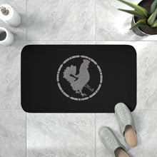 Load image into Gallery viewer, COCK N LOAD Memory Foam Bath Mat black, and silver
