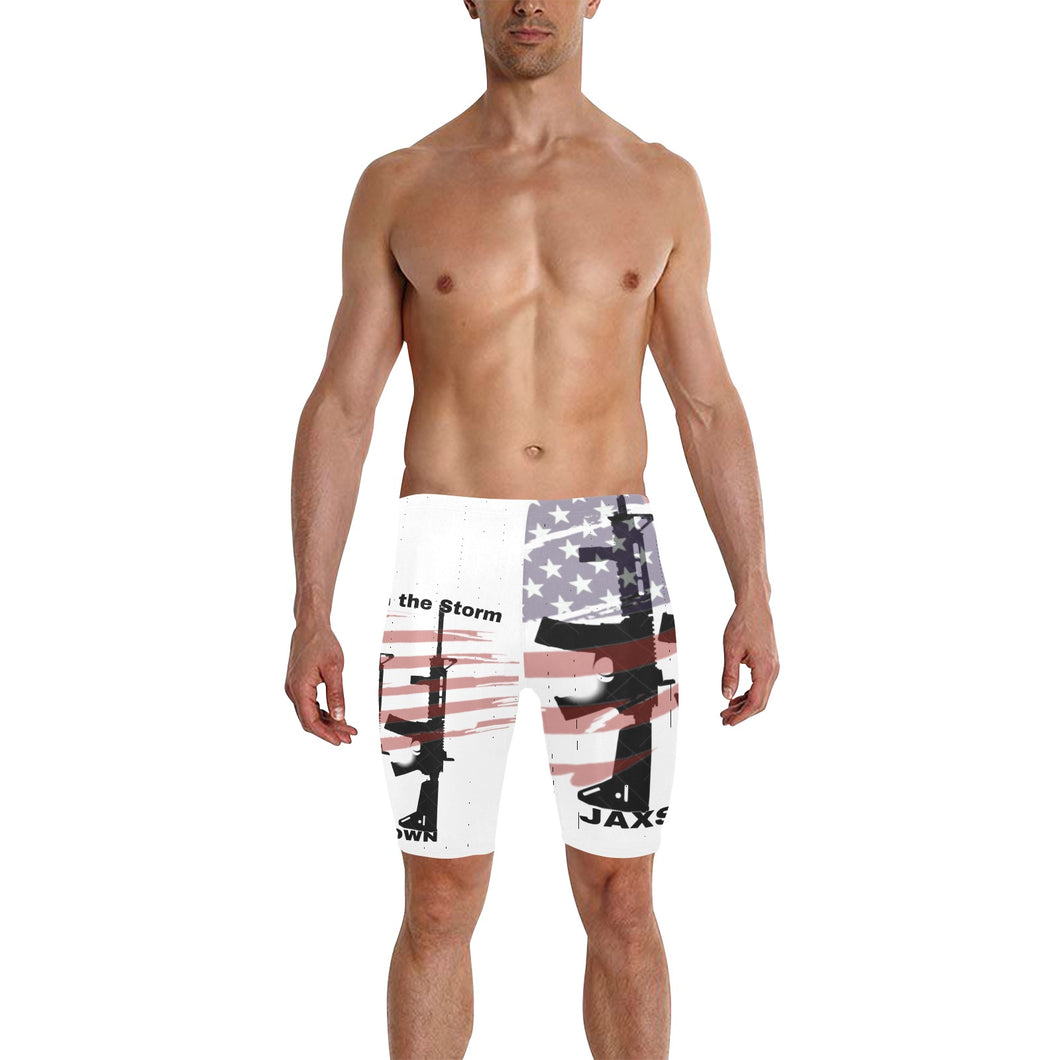 Jaxs & crown RTSO mens swim trunks Men's Knee Length Swimming Trunks (Model L58)