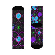 Load image into Gallery viewer, Crew Socks purple flowers print
