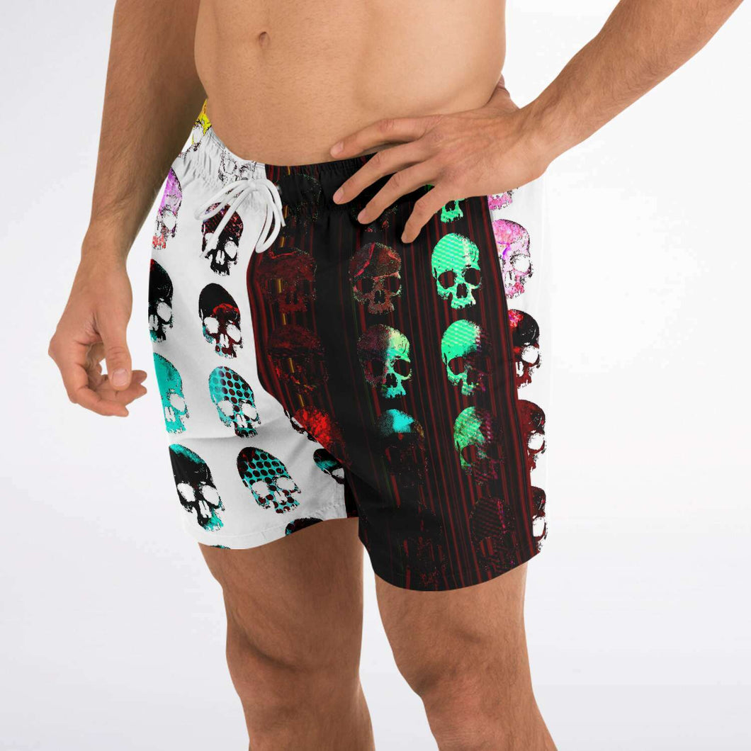 Skull print board shorts