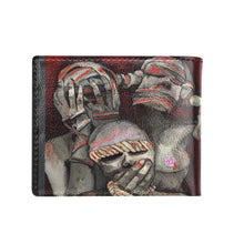Load image into Gallery viewer, Hear no evil print wallet Bifold Wallet with Coin Pocket (Model 1706)
