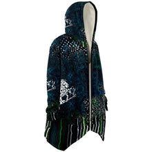 Load image into Gallery viewer, Teal abstract print cloak
