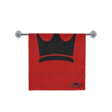 Load image into Gallery viewer, Jaxs n crown print Bath Towel 30&quot;x56&quot;red and black
