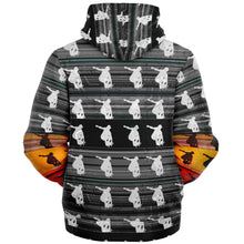 Load image into Gallery viewer, Skateboard themed design  print microfleece zip up hoodies
