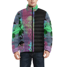 Load image into Gallery viewer, skull print/blk Men&#39;s Stand Collar Padded Jacket
