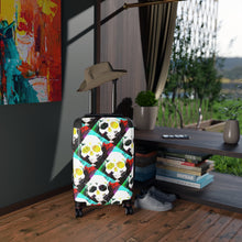 Load image into Gallery viewer, Diamond/skull print Cabin Suitcase
