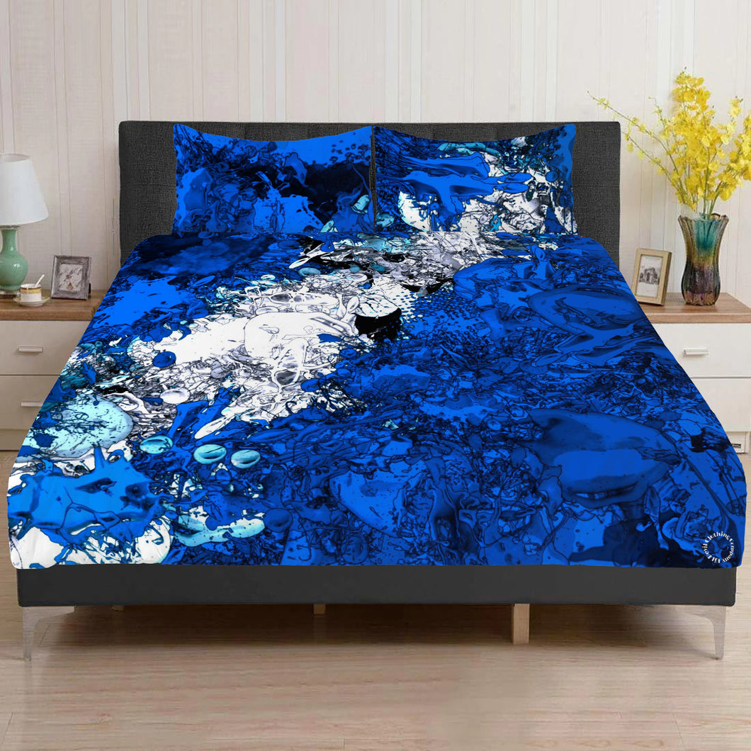 Blu hue abstract print SF_F7 Beddings