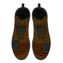 Load image into Gallery viewer, American strong print D41 Leather Boots
