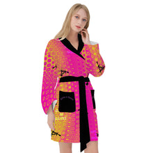 Load image into Gallery viewer, Girls n Guns pink print D52 Bath Robes

