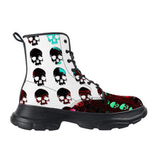 Load image into Gallery viewer, Multicolored skull print Chunky Boots unisex
