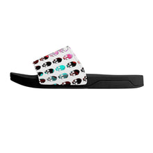 Load image into Gallery viewer, Multicolored skull print D30 Slide Sandals - Black

