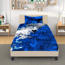 Load image into Gallery viewer, Blu hue abstract print SF_F7 Beddings

