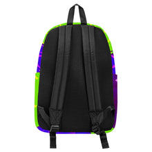 Load image into Gallery viewer, Girls n Guns print green/purple D39 All Over Print Cotton Backpack
