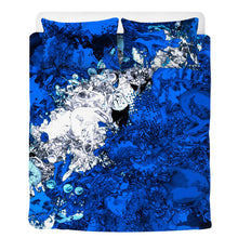 Load image into Gallery viewer, Blu hue abstract print SF_F7 Beddings

