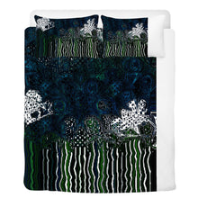 Load image into Gallery viewer, Teal green abstract print SF_F7 Beddings
