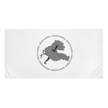 Load image into Gallery viewer, Cock n load Mink-Cotton Towel. White with logo.
