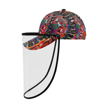 Load image into Gallery viewer, Abstract blk print Dad Cap (Detachable Face Shield)
